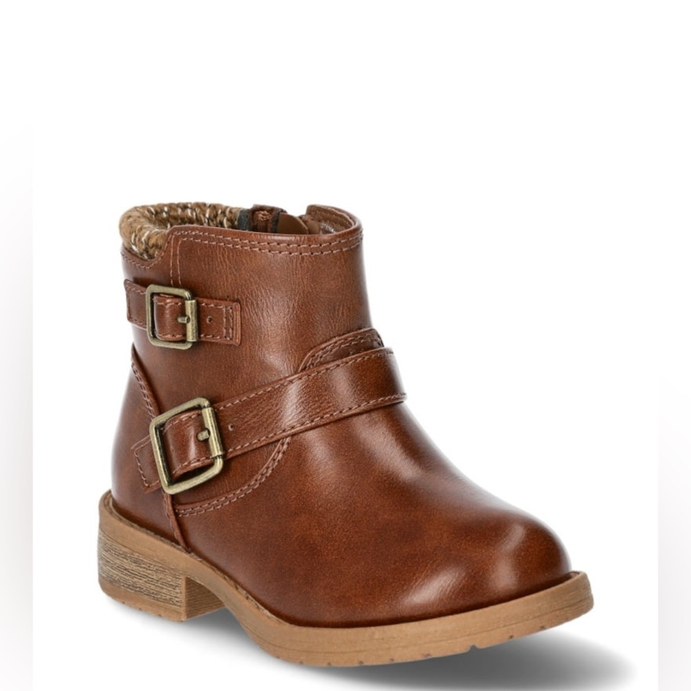 Wonder Nation Brown Boots with Buckle Detail New size 8 - Picture 1 of 7
